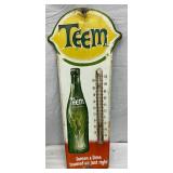 Teem Lemon Lime Metal Advertising Thermometer, 12×28 Inches