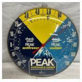 10-Inch Peak Advertising Thermometer with Crack in Glass