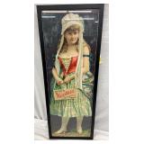 Duke’s Mixture Tobacco Advertising Canvas, Framed, 14 x 41, Durham, North Carolina