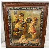 20X23 Durham Tobacco Advertisement on Cardboard in Ornate Wooden Frame