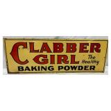 Clabber Girl Baking Powder Metal Sign, 34 x 12 Inches