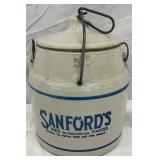 1g. Sanford’s Stoneware Ink Paste Jar with Wire Bail Handle