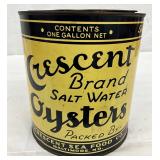 Crescent Brand Salt Water Oysters One-Gallon Tin Can