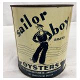 Sailor Boy Brand One-Gallon Oyster Tin by R.F. Brown Sea Food Co.
