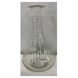 Early 1900s J.H. Cutter Glass Whiskey Decanter, 9 Inches