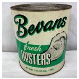 Bevans 1-Gallon Oyster Can with Printed Label