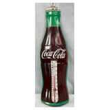 5″ x 17″ Die-Cut Coca-Cola Bottle-Shaped Metal Thermometer