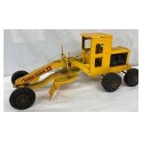 17IN. Yellow Metal Toy Road Grader with “Power Grader” Decals