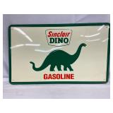 30×18 Embossed Metal Sinclair Dino Gasoline Sign