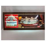 Budweiser Light-Up Wall Sign with Plastic Frame, 33 1/2″ x 14″