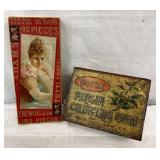 2 Vintage Advertising Chewing Gum Tins: Adams’ Tutti Frutti and Clark’s Teaberry