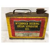 McCormick-Deering Cream Separator Oil Tin