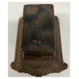 Union-Made 1861 Plunkie Cigars Cast Iron Match Safe or Ashtray, Number 18