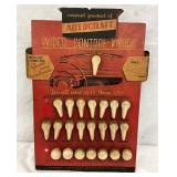 1935-1950 AUTOCRAFT WIPER KNOBS DISPLAY 