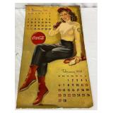 1949 Coca-Cola Calendar Featuring Illustrated Pin-Up Art, 13×22