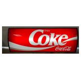 76×28 Coca-Cola Plastic Light-Up Advertising Sign