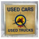 Plastic Chevrolet ‘OK Used Cars’ Wall Clock, 13 Inches
