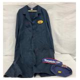 Pennzoil Gas Station Coat with Stanolube and Pennzoil Service Caps