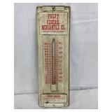 Metal Thermometer Advertising Fred’s General Mercantile Co., 4 1/2 x 14 Inches
