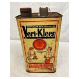Vintage 1-Gallon Veri-Kleen Dry Cleaner Tin with Graphics