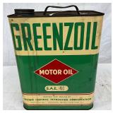 GreenzOil Motor Oil 2-Gallon Metal Can by Crown Central Petroleum