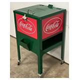 Green Metal Coca-Cola Ice Chest 