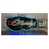 Michelob Golf-Themed Neon Sign with Blue, White, and Red Illumination