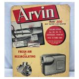 Arvin Model 300 Hot Water Car Heater Cardboard Advertising Display