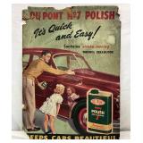 Cardboard DuPont No. 7 Polish Advertisement Sign, 22×30 Inches