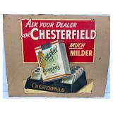 Cardboard Chesterfield Cigarette Advertisement Display, 20×21 Inches