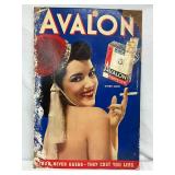 Cardboard Avalon Cigarette Advertising Display, 20×30 Inches