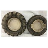Two Tire-Themed Ashtrays by US Rubber Company and Firestone
