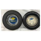 Goodyear Tire Ashtrays with Advertising Inserts, 6 Inches