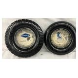 Goodyear and BF Goodrich Tire Ashtrays, 6 to 6 1/2 Inches