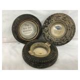Three Tire Ashtrays: US Royal, Firestone, and Goodyear (6 to 6.5 Inches)