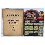 Shelby Ultra-Thin Double Edge Blades Cardboard Easel Back Display with Original Box