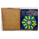 Vintage 11 x 14 Perfection Cable Lubricant Display with Product and Original Box