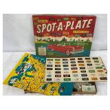 Fairchild Spot-A-Plate Travel Game with Game Pieces and Board