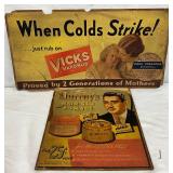 Cardboard Advertisements: Vicks Vaporub and Murray’s Hair-Glo