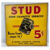 10-Inch Stud Cigarette Tobacco Cardboard Advertisement