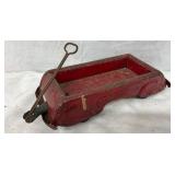 8 1/2″ x 3″ Red Metal Comet Wagon Toy with Pull Handle