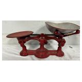 Troemner No. 2 Cast Iron Balance Scale with Red Finish, 20×10