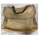 Canvas US Mail Bag with Leather Strap, 18×18 Inches