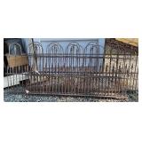 7 Early Wrought Iron Fencing Sections with Arch Motif