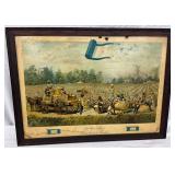 Framed Red Cross Cotton Cardboard Artwork, 32 x 24 Inches