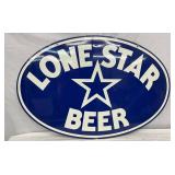 36″ x 24″ Lone Star Beer Oval Metal Advertising Sign