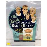 Green Mountain Old-Fashioned New England Baked Beans Cardboard Advertising Display
