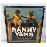 12×13 Cardboard Mammy Yams Advertising Sign