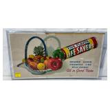 Cardboard Life Savers Advertising Sign, 21×11 Inches