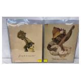 Two Cardboard Black Americana Advertisements, Approx. 11×14 Inches